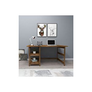 Woodface Ci̇ty Doğal Ahşap Çalişma Masasi, Cevi̇z
