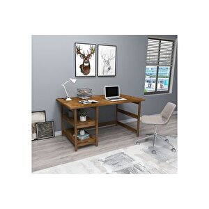 Woodface Ci̇ty Doğal Ahşap Çalişma Masasi, Cevi̇z