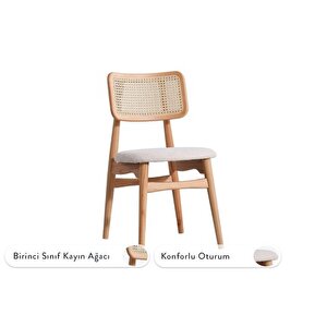 Vera Sandalye, Natural, Krem