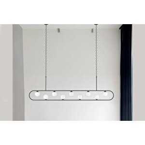 Jale Beyaz Camli Si̇yah Kasali Avi̇ze, 250 Cm