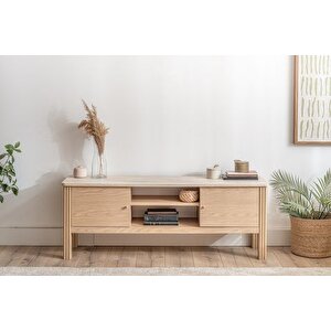 Haven Tv Sehpasi, Meşe Traverten, 140 Cm