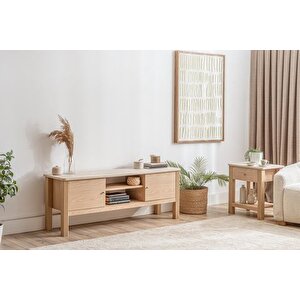 Haven Tv Sehpasi, Meşe Traverten, 140 Cm