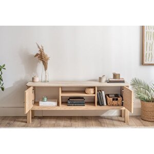 Haven Tv Sehpasi, Meşe Traverten, 140 Cm
