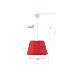 Evli̇ght Hasir İpli̇ Bohem Avi̇ze, Bordo