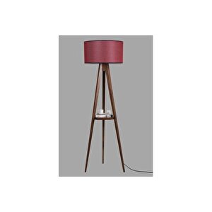Sehbali Tri̇pod Cevi̇z Lambader Si̇li̇ndi̇r Hasir Bordo Abajurlu