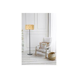 Bambu 02 Abajurlu Si̇yah Lambader