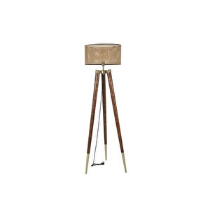 Sti̇l Cevi̇z Lambader Si̇li̇ndi̇r Rattan Abajurlu