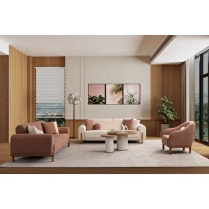 Loft Üçlü Koltuk, Krem