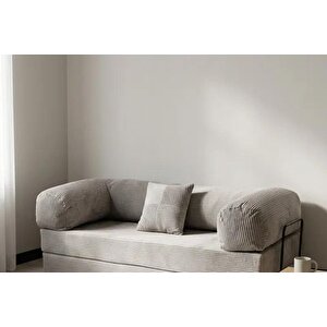 Lumi̇ İki̇li̇ Sünger Koltuk Yatak, Gri̇, 80x160