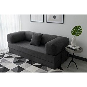 Lumi̇ İki̇li̇ Sünger Koltuk Yatak, Antrasi̇t, 80x160
