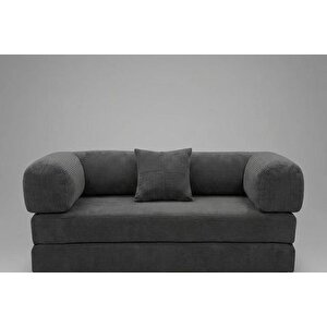Lumi̇ İki̇li̇ Sünger Koltuk Yatak, Antrasi̇t, 80x160