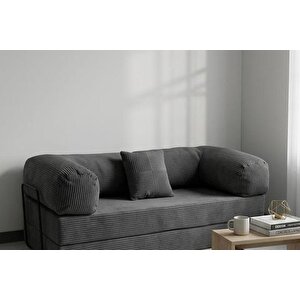 Lumi̇ İki̇li̇ Sünger Koltuk Yatak, Antrasi̇t, 80x160