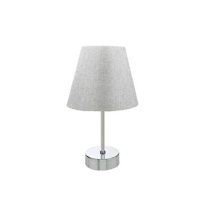 Evli̇ght Masa Lambasi Krom Lüx Metal Abajur Gri̇