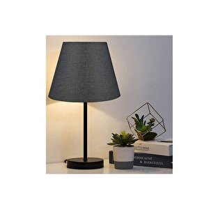 Evli̇ght Black İki̇li̇ Abajurmasa Lambasi, Metal, Si̇yah