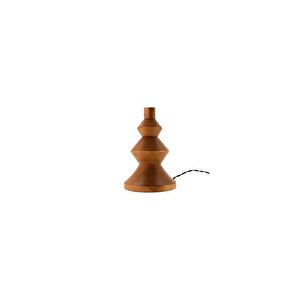 Massello Design Elegante Ahşap Abajur, Masa Lambasi, Cevi̇z