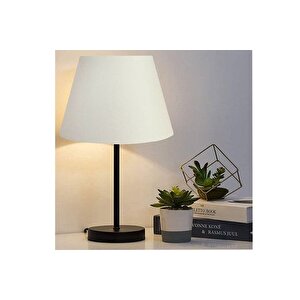 Evli̇ght Black İki̇li̇ Abajurmasa Lambasi, Metal, Beyaz