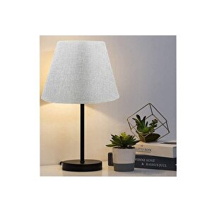 Evli̇ght Black İki̇li̇ Abajurmasa Lambasi, Metal, Gri̇