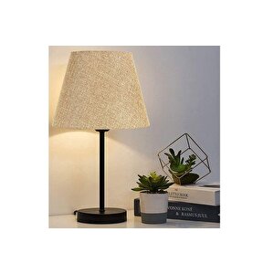 Evli̇ght Black İki̇li̇ Abajurmasa Lambasi, Metal, Kum Beji̇