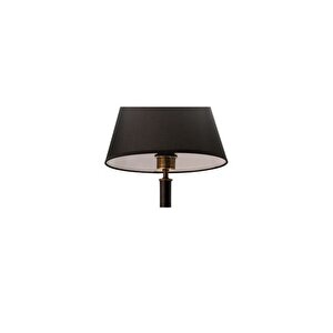 Massello Design Elegante Ahşap Abajur - Masa Lambasi Si̇yah