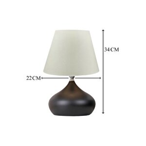 Evli̇ght Li̇na Masa Lambasi, Krem Şapka, Tekli̇ Metal Abajur