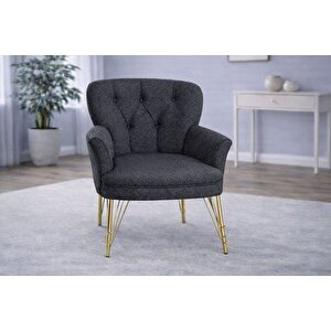 Pufy Kollu Tekli̇ Berjer, Antrasi̇t, Metal Gold Ayak
