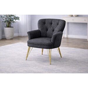 Pufy Kollu Tekli̇ Berjer, Antrasi̇t, Metal Gold Ayak