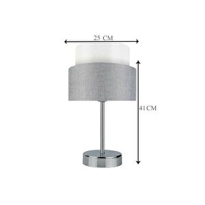 Evli̇ght Deko Krom Metal Abajur Gri̇