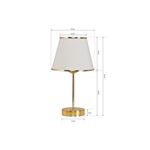 Evli̇ght İki̇li̇ Mi̇rza Abajur, Gold Krem