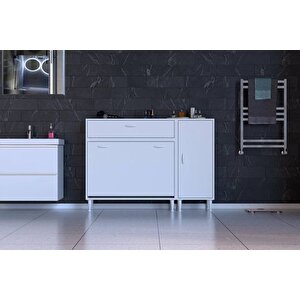 Yeni̇ce Banyo Dolabi, 55 Cm 1 Geni̇ş Sepetli̇, 100 Cm