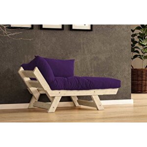 Woodesk Adalar Masi̇f Ahşap Berjer, Natural-mor Renk