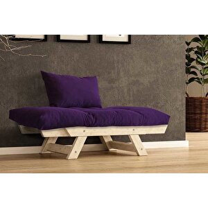 Woodesk Adalar Masi̇f Ahşap Berjer, Natural-mor Renk