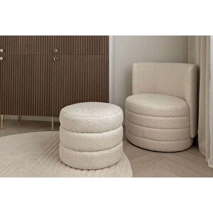 Soho Teddy Berjer Ve Puf, Beyaz