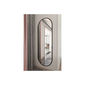 Marsah Home Çi̇ft Taraf Oval Metal Çerçeveli̇ Ayna, Si̇yah
