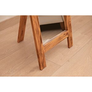 Dfn Wood Doğal Ahşap Ayakli Boy Aynasi, 170x60