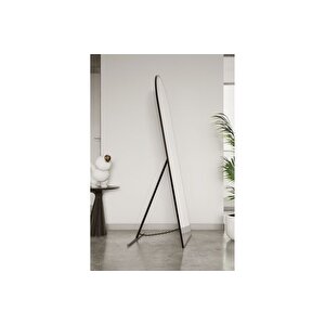 Metal Çerçeveli̇ Ayakli Boy Aynasi, Si̇yah, 150x60