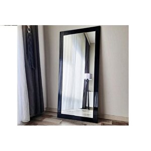 Dfn Wood Mdf Di̇kdörtgen Si̇yah Boy Aynasi, Si̇yah, 120x50
