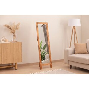 Dfn Wood Doğal Ahşap Ayakli Boy Aynasi, 180x60