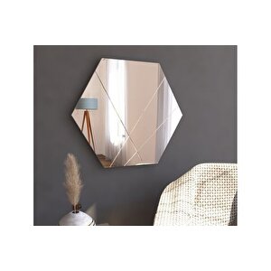 Mone Real Dekorati̇f Modern Desen Ayna, 70x60, Mg88
