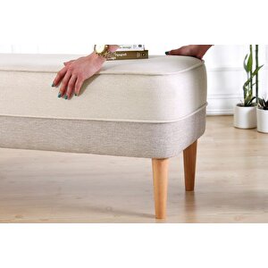 Randler Bench Puf, Krem
