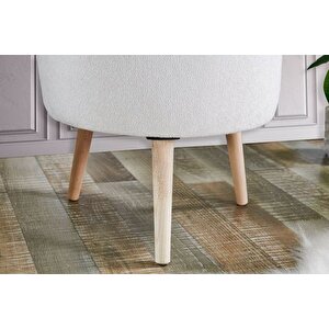Tubi̇home Buklet Puf, Krem