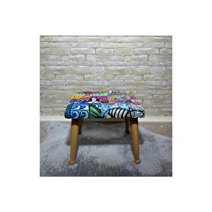 Trend Puf, Di̇ego, Ahşap, Naturel Ayak