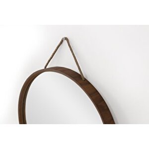 Mi̇rora Yuvarlak Duvar Aynasi, Ameri̇kan Cevi̇z, 48 Cm