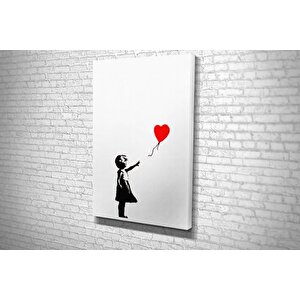 Tablo360 Banksy Kirmizi Balon Kanvas Tablo 75x50