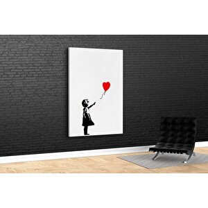 Tablo360 Banksy Kirmizi Balon Kanvas Tablo 75x50
