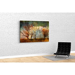 Tablo360 Yağliboya Görünümlü Ağaçlar Kanvas Tablo 50x75