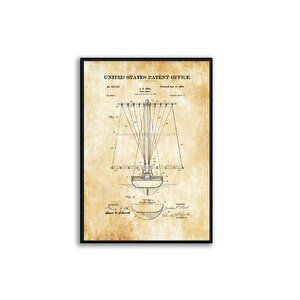 Ahşap Çerçeveli̇ Vi̇ntage Tablo Seti̇, Boat, 50x70