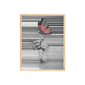 Ahşap Çerçeveli̇ Çi̇zgi̇leri̇n Gücü Tablo Seti̇, 1, 50x70