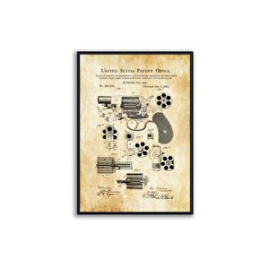 Ahşap Çerçeveli̇ Vi̇ntage Tablo Seti̇, Guns 2, 50x70