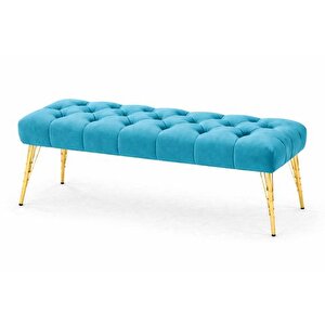 İdeal Puf, Turkuaz, Gold Metal Ayak