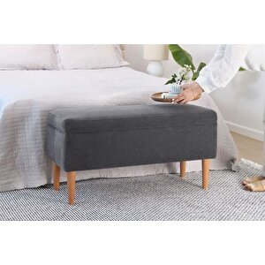 Glend Sandikli Bench Puf, Gri̇